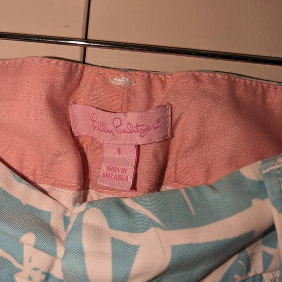 Lilly Pulitzer Blue‎ White Dragonfly Pants Size 4 - Picture 3 of 6